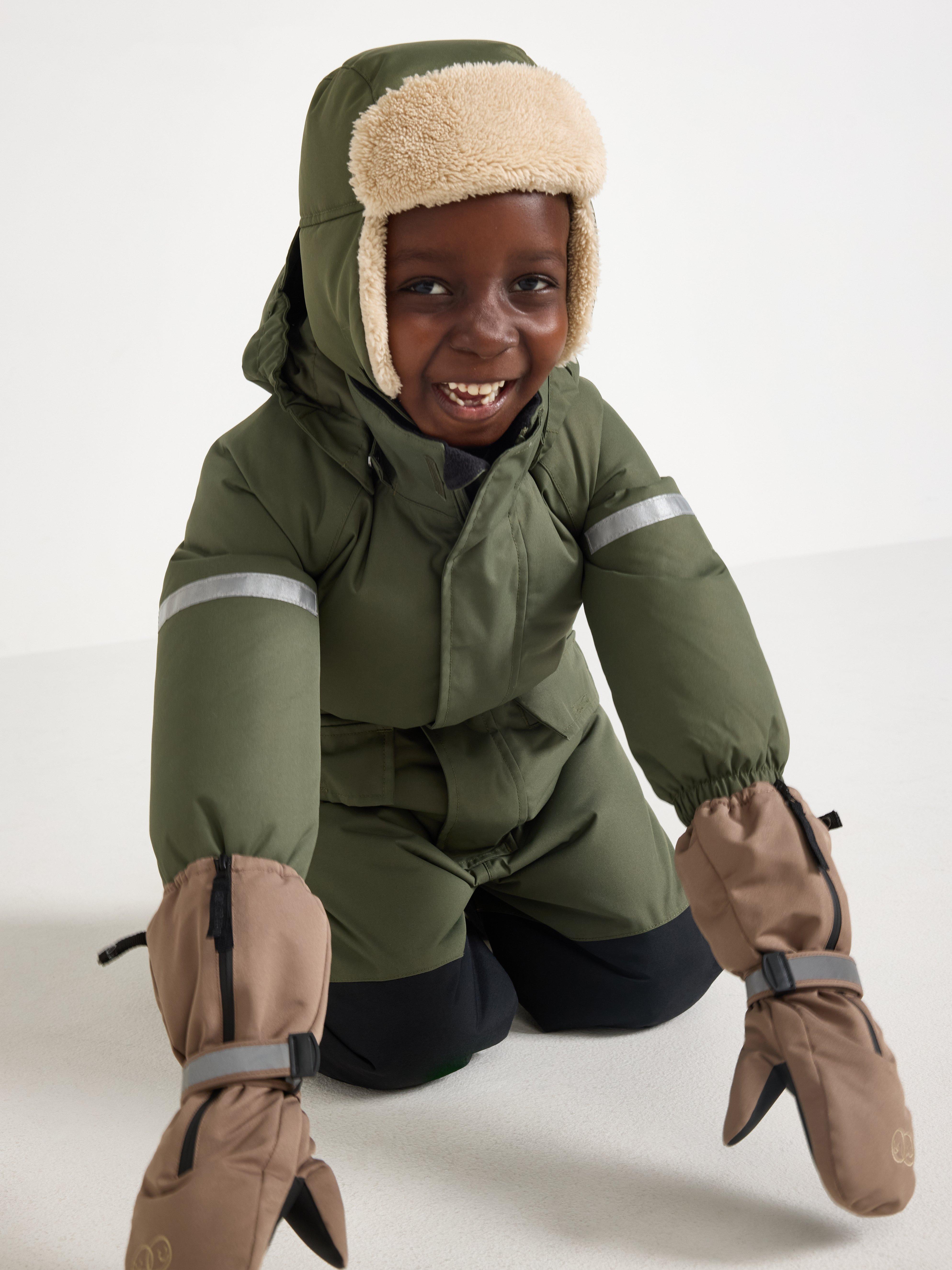 Combinaison imperméable rembourrée kaki foncé