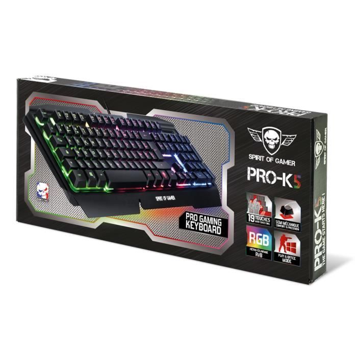 Pacchetto periferiche da gioco - Spirit Of Gamer - PRO-MK5 - Cuffie + Mouse + Tastiera - Anti-Ghosting - Modalità Gioco