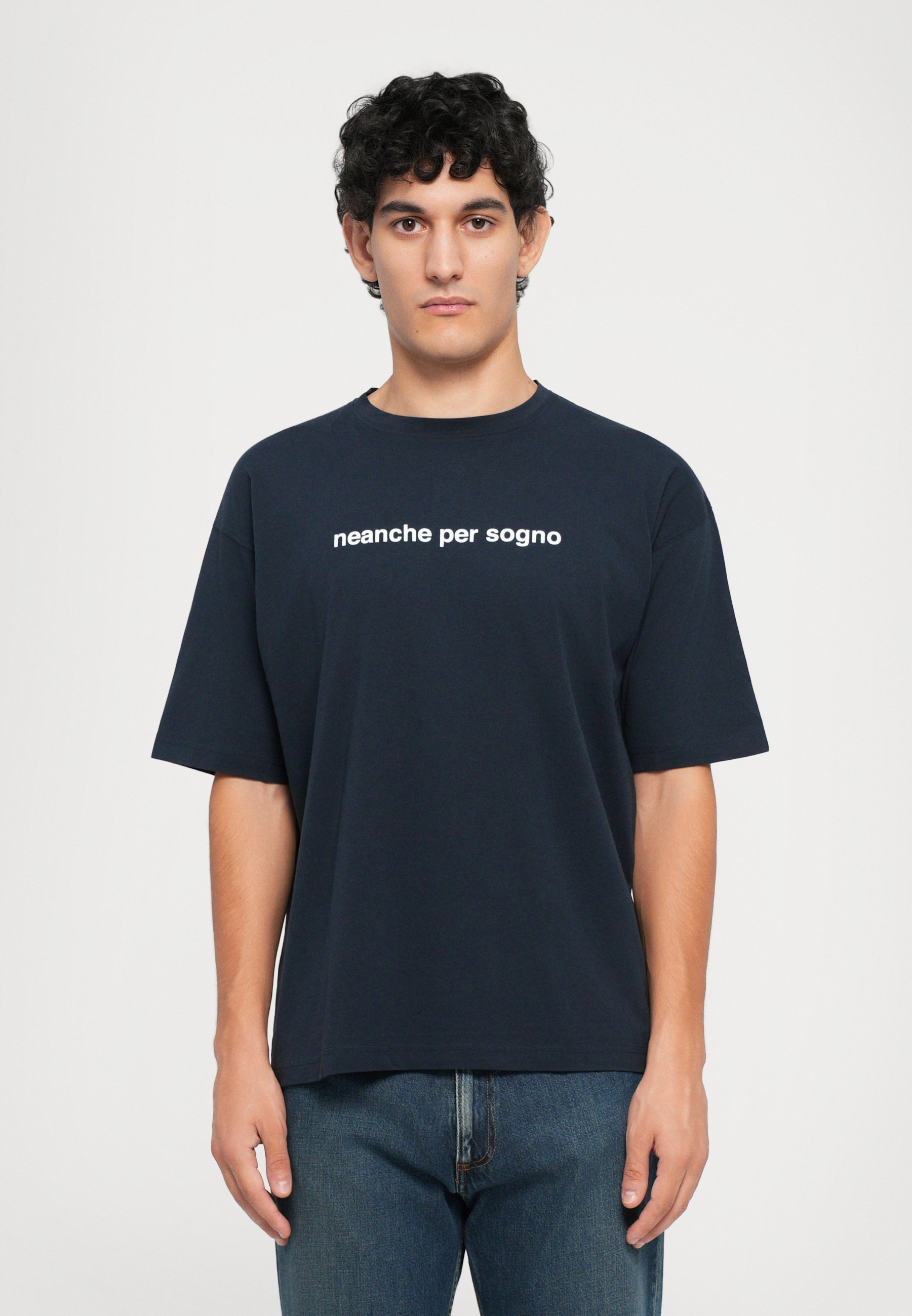 T-shirt imprimé « En attendant un rêve » - bleu marine