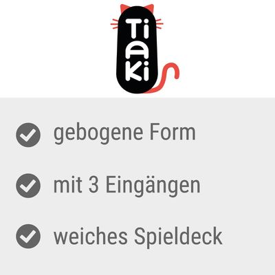 TIAKI Kattetunnel med plysmåtte