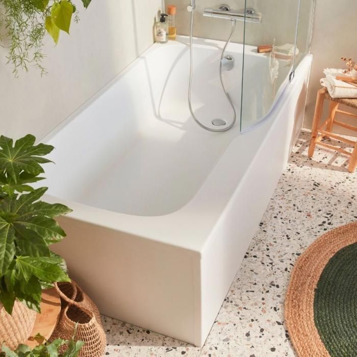 JACOB DELAFON Bañera/ducha Malice + mampara + estante 170 x 90 cm derecha