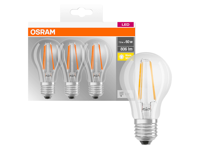 Żarówka LED 3szt E27 7W Osram