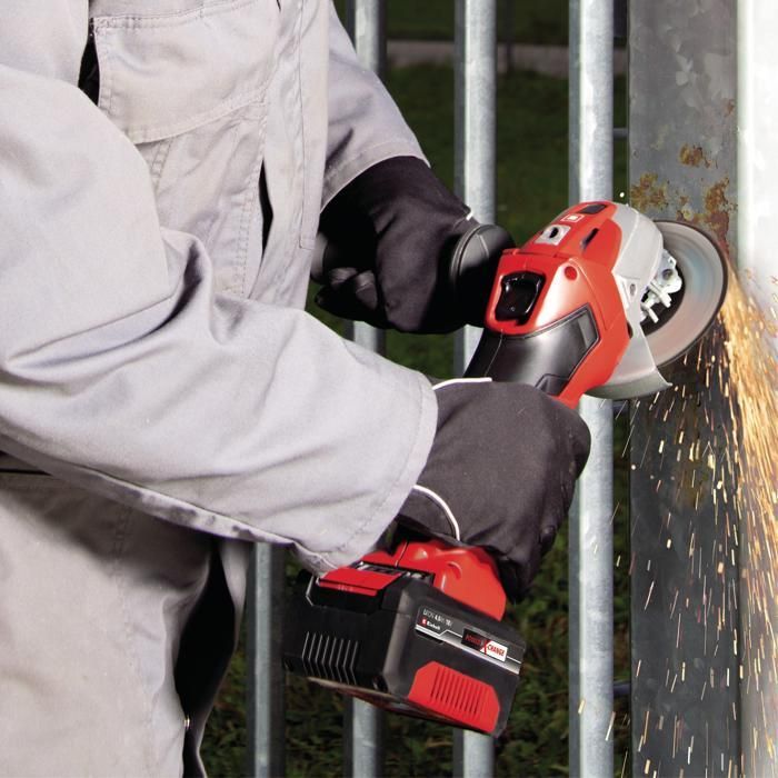 Einhell Meuleuse d'angle 115mm sans fil TE-AG 18/115 Li Kit - PXC (18V) Livré avec Batterie 4,0Ah et Chargeur