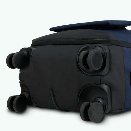 Cabaia Kleiner Reykjavik-Weichschalenkoffer mit 4 Rollen, marineblau