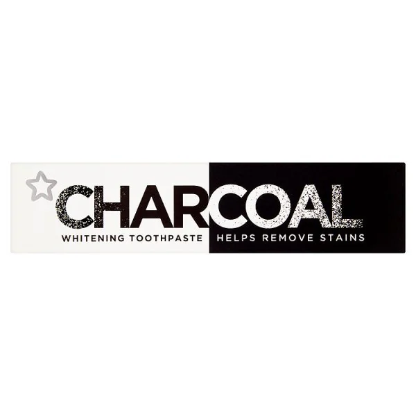 Superdrug Whitening Charcoal Tannkrem 75ml