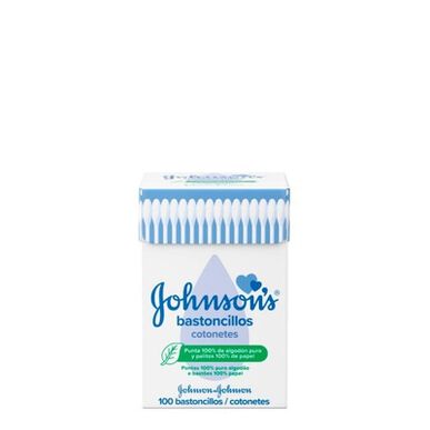 Johnson's baby-bomullspinner, ren bomull, 100 stk