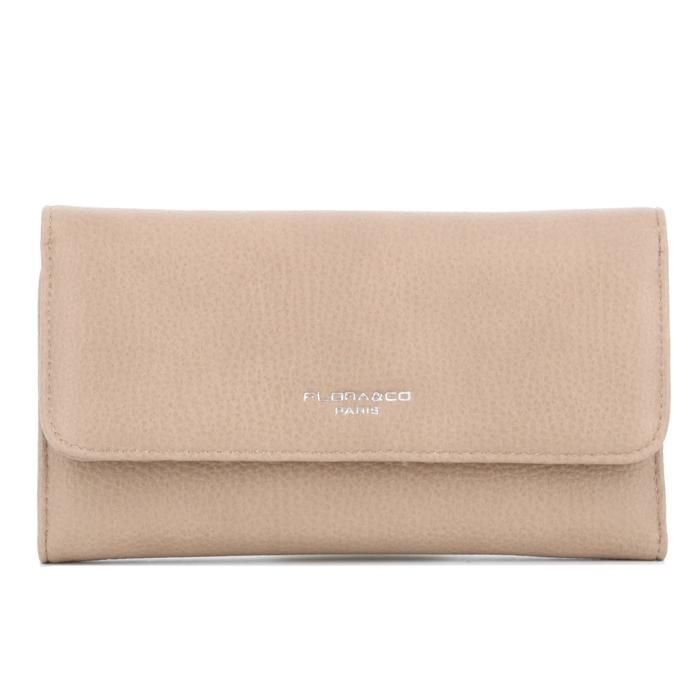 Flora Co Paris - Porte Chéquier Femme Pu Cuir Souple - Beige