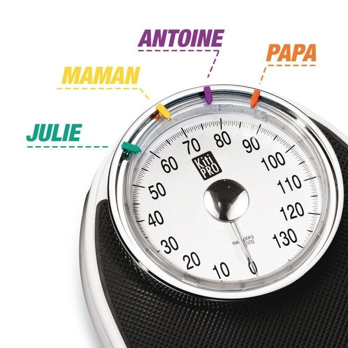 Kitipro – Mechanische Badezimmerwaage – Großes Zifferblatt – Analoganzeige – Maximale Tragkraft 136 kg – Batterielos – Schwarz