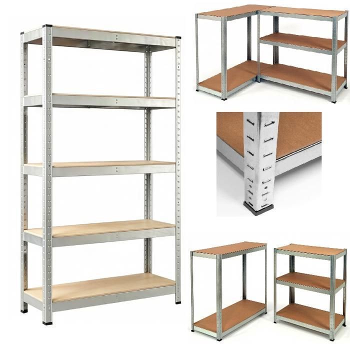 Estantería de banco de trabajo de alta resistencia para cargas pesadas 180 x 40 x 90 cm - 5 estantes, 875 kg