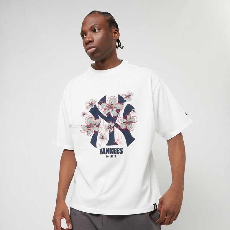 Koszulka oversize z kwiatowym logo MLB New York Yankees