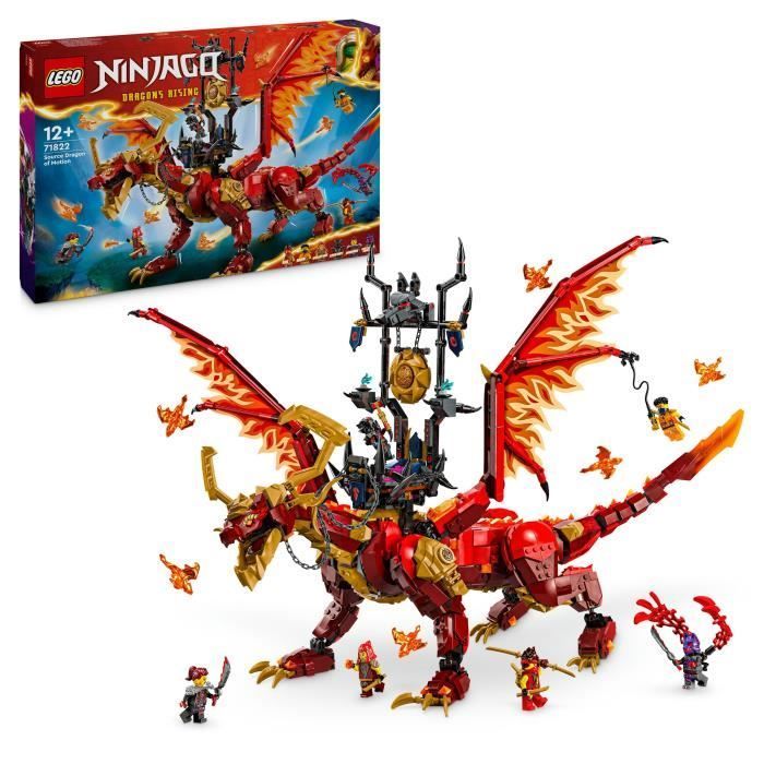 LEGO® NINJAGO® 71822 Il Drago, Fonte di Movimento - Giocattolo Ninja con 6 Minifigure