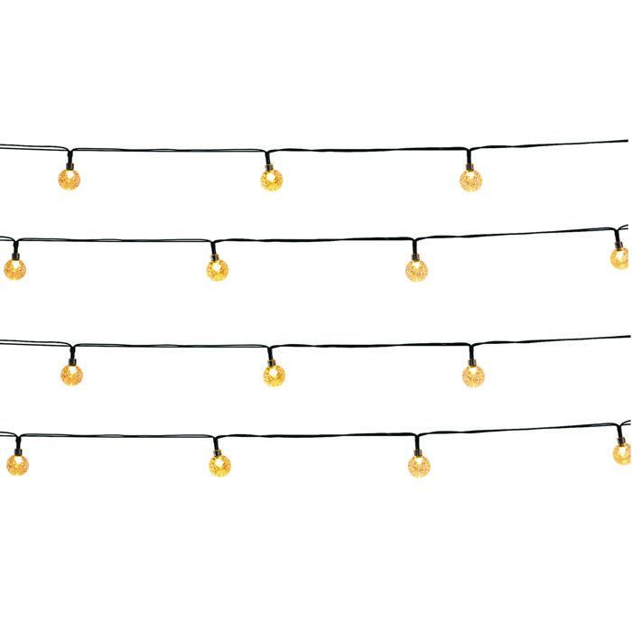 Guirnalda de luces solares para exteriores - LUMISKY - FESTY WHITE - 20 bombillas LED - Blanco cálido - 5,8 m