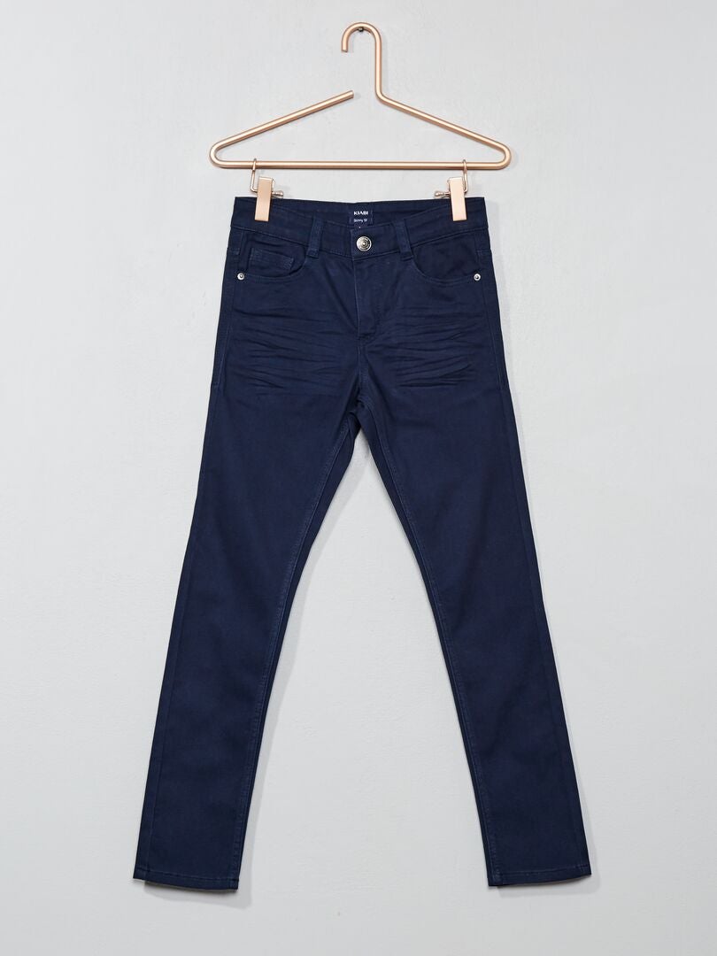 Calça skinny de cinco bolsos - azul marinho