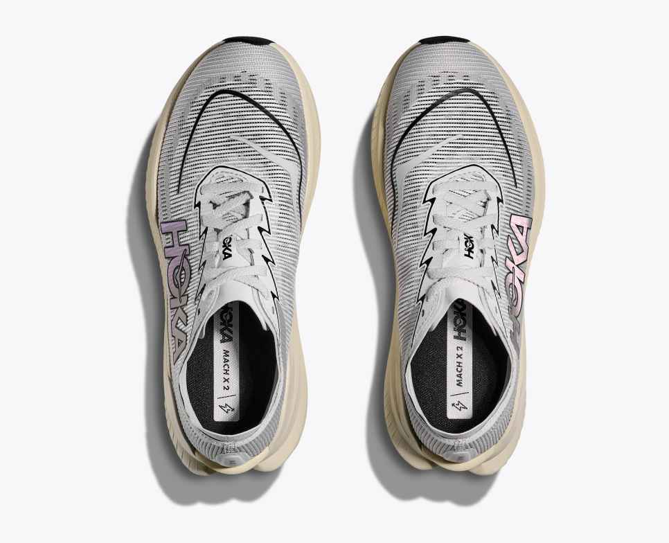 HOKA Mach X 2 Wit / Kosmisch Grijs