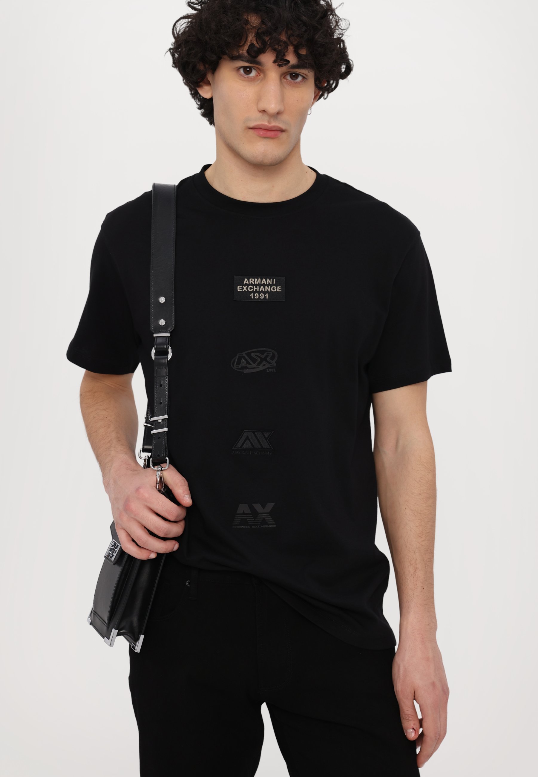 Džíny Slim Fit - black denim Emporio Armani
