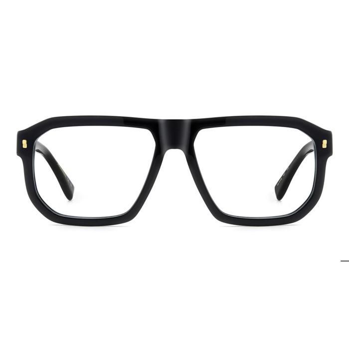 Óculos de grau masculinos Dsquared2 D2 0146 57/16/145 em acetato preto.