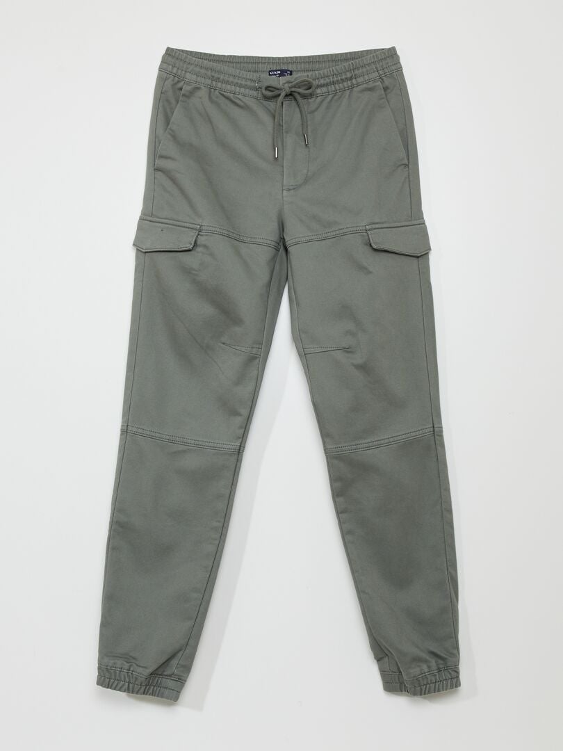 Calça chino com bolsos laterais - VERDE