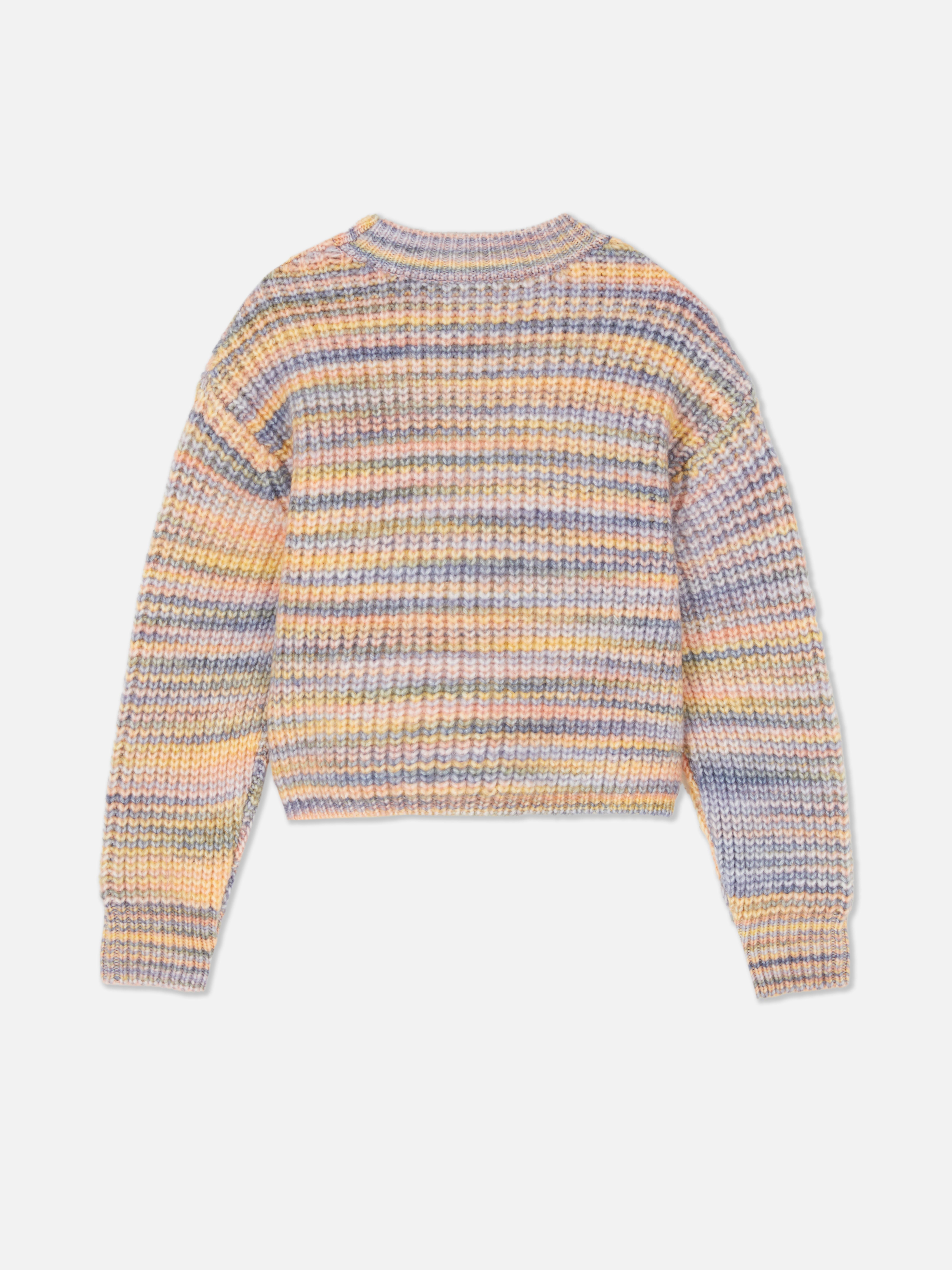 Knitted pullover A knitted sweater with balloon sleeves and ribbed cuffs