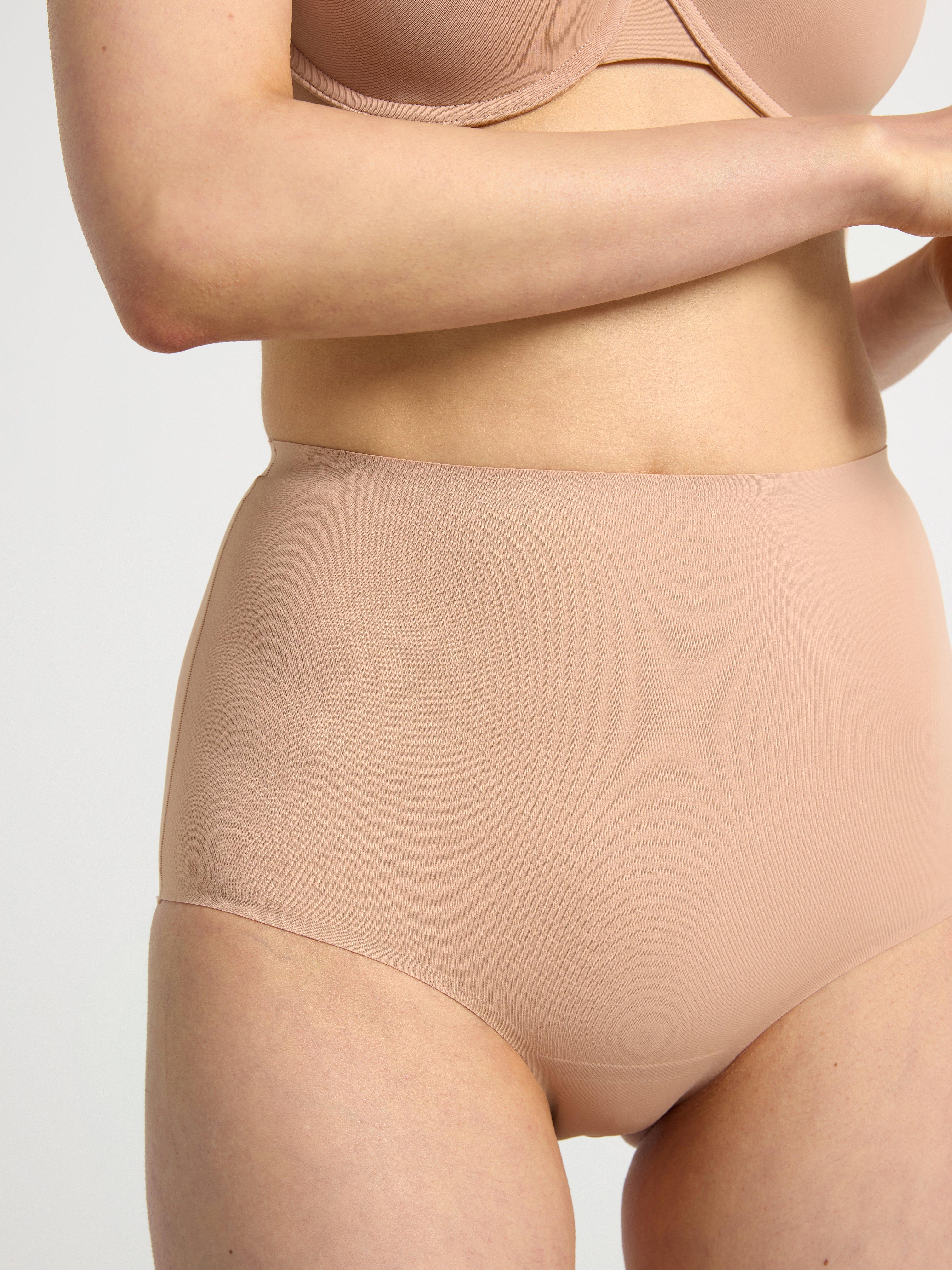 Usynlige truser med høy midje Beige