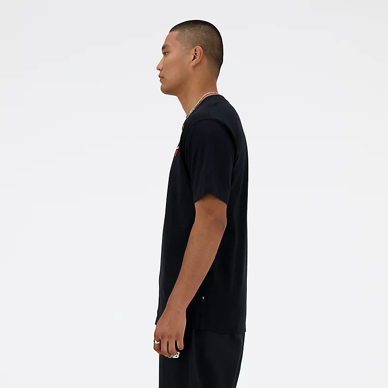 Premium sport-T-shirt voor heren met logo - ZWART