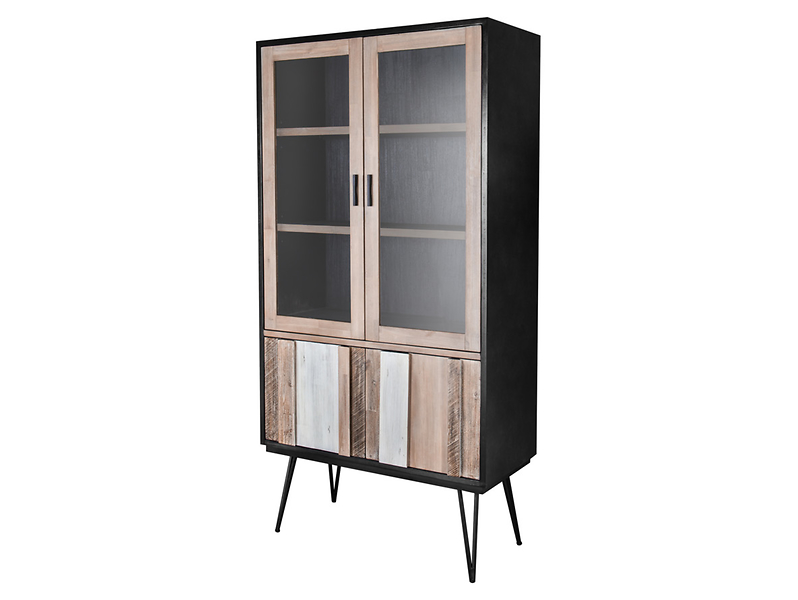 Witryna Adesso 100 cm z 2 drzwiami czarna