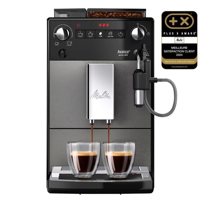Coffee machine - MELITTA - Avanza F270-100 - 1.5 L water tank - 250 g bean hopper - 1450 W - Titanium grey