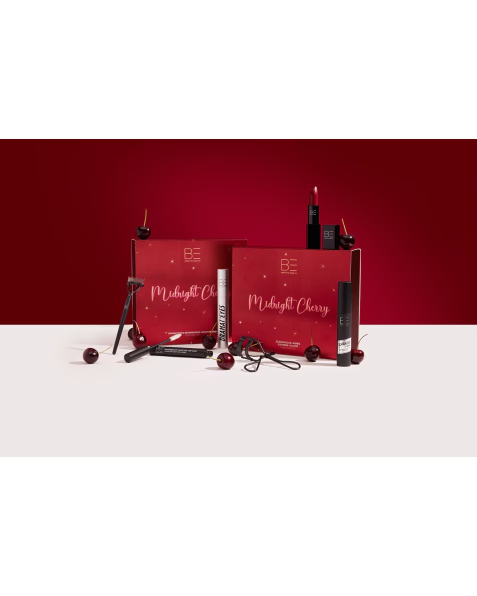 BE CREATIVE MAKE UP Set Midnight Cherry Collection rimel lungitor dramat'eyes fără efort