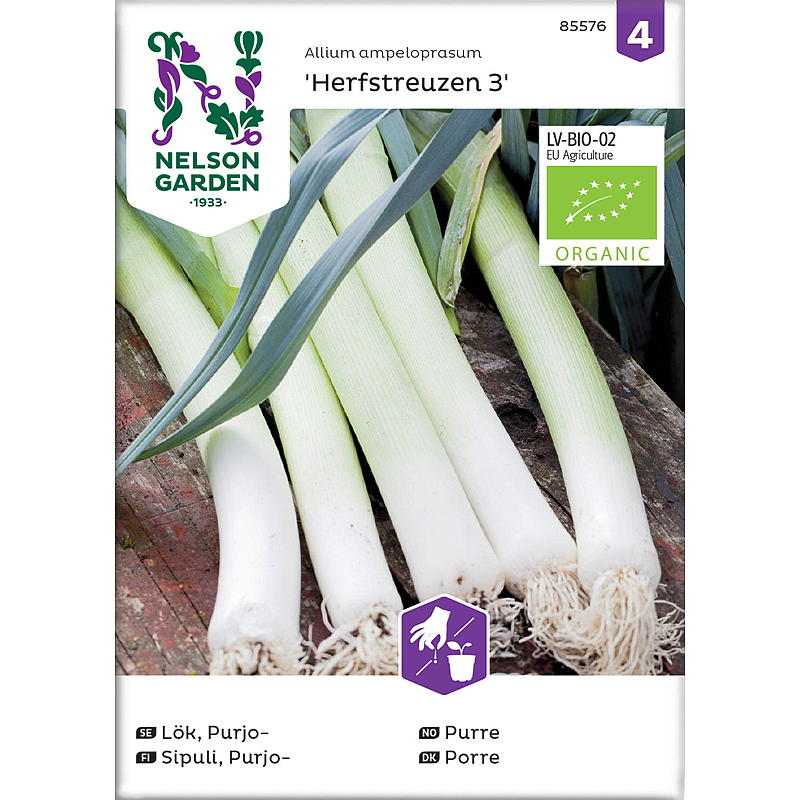 Semi di porro da giardino Nelson, 2 semi, biologici
