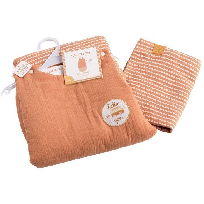 Saco de dormir quente - SAUTHON - LUZ SOLAR - 6-24 meses - 100% Algodão - Terracota