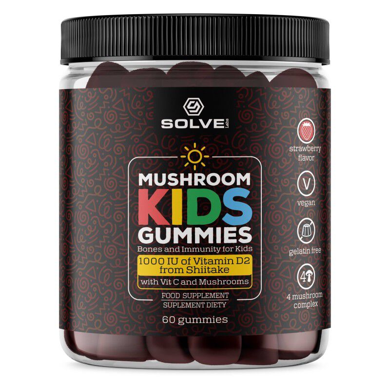 Gommes pour enfants aux champignons Solve Labs D2