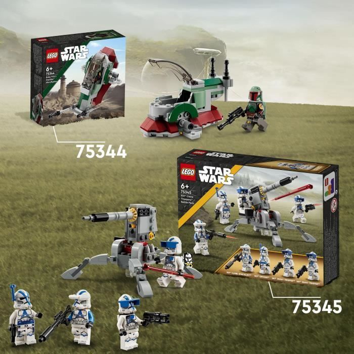 LEGO® Star Wars 75345 Pack de Combat des Clone Troopers de la 501ème Légion, Jouet avec Canon