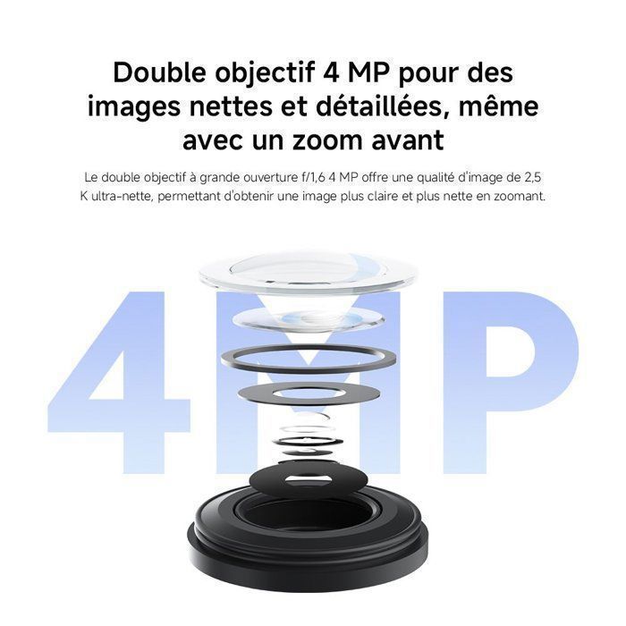 Cámara de vigilancia Xiaomi CW500 con doble lente de 4 MP, visión nocturna a color y resistencia al agua IP66.
