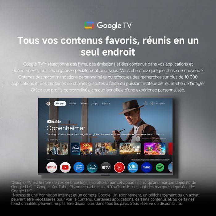 Xiaomi TV A Pro 50, 127 cm (50 pulgadas), 4K UHD QLED, Smart TV, Google TV, Control por voz, HDR10, Modo Game Boost, 120 Hz, 2 GB + 8 GB