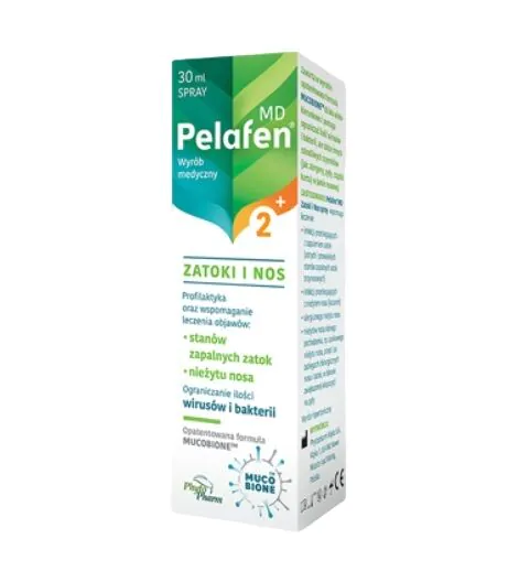 Pelafen MD Zatoki i Nos, Spray do nosa dla dzieci powyżej 2. roku życia i dorosłych