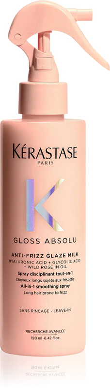 Kérastase Gloss Absolu Anti-Frizz Glaze Milk spray leave-in para brilho e maciez
