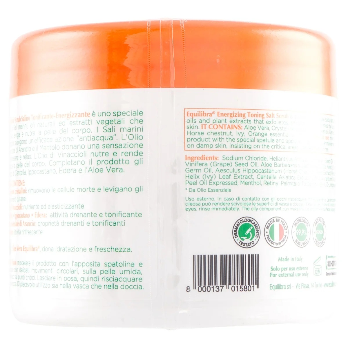 Equilibra Equilibra Toning Salt Peel 600 g Exfoliërende