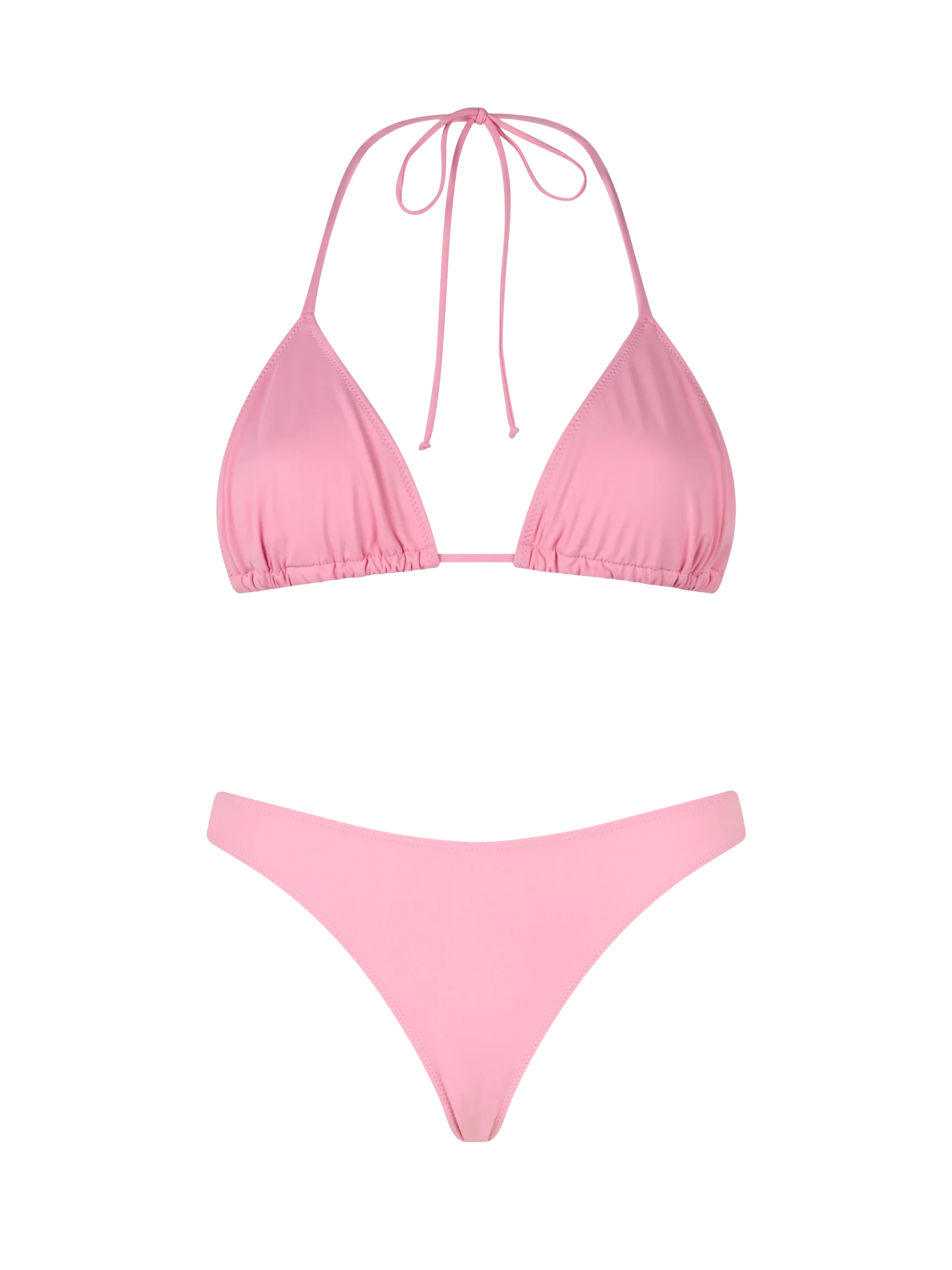 Leah Naomi Klassieke Roze Triangel Bikini voor Dames