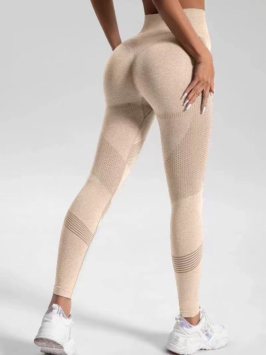Leggings à Compression Femme Taille Haute sans Couture Push-Up Opaque Pantalon Sport pour Yoga et Fitness