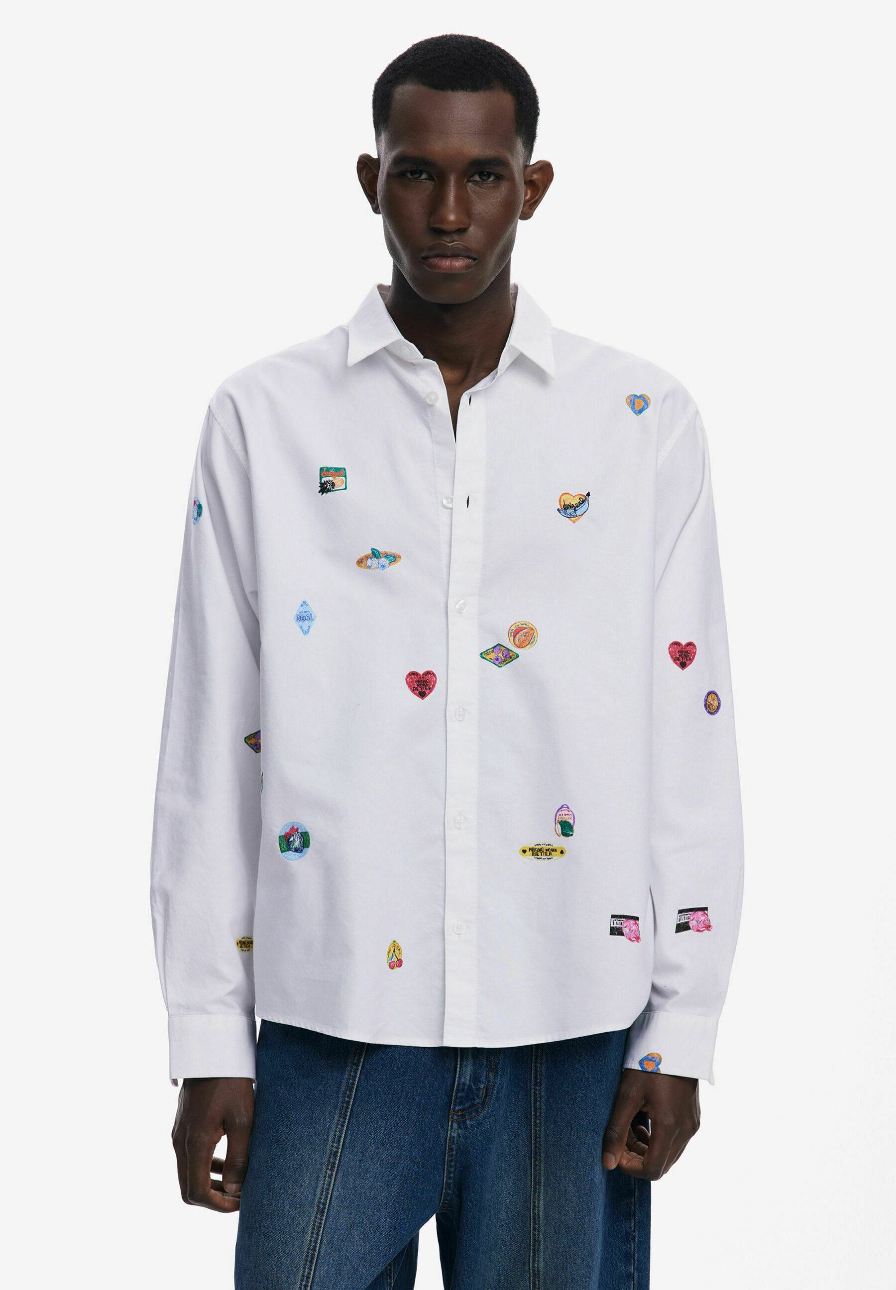 Desigual LONG-SLEEVE WITH DRAWINDS - Camicia - bianca