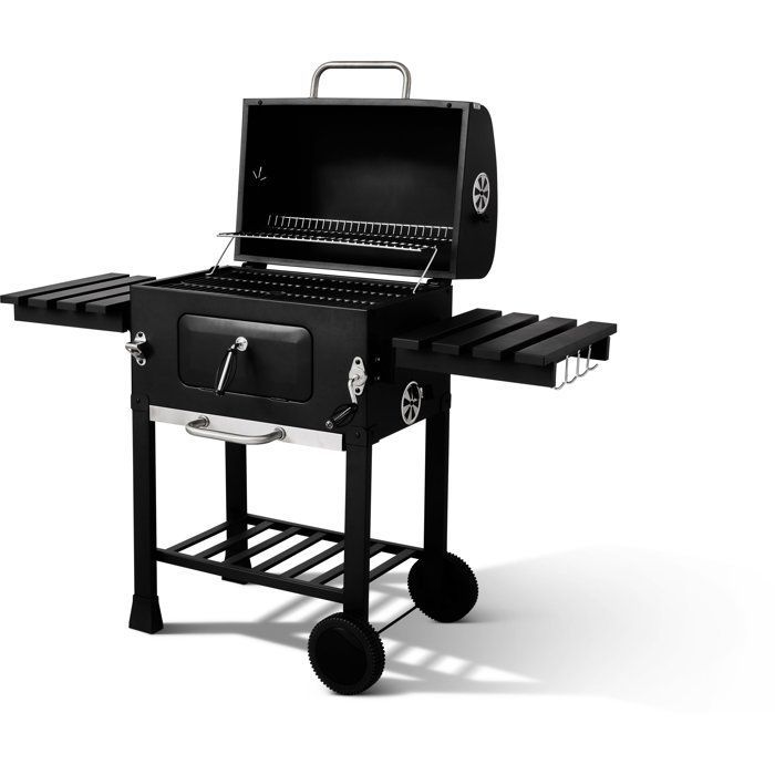 Charcoal barbecue - Cookingbox - Clark - Adjustable ventilation - Cast iron cooking grate - Steel and stainless steel finish