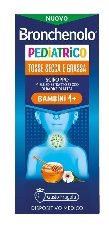 Bronchenolo Pediatrische siroop 120 ml voor droge hoest met slijm.