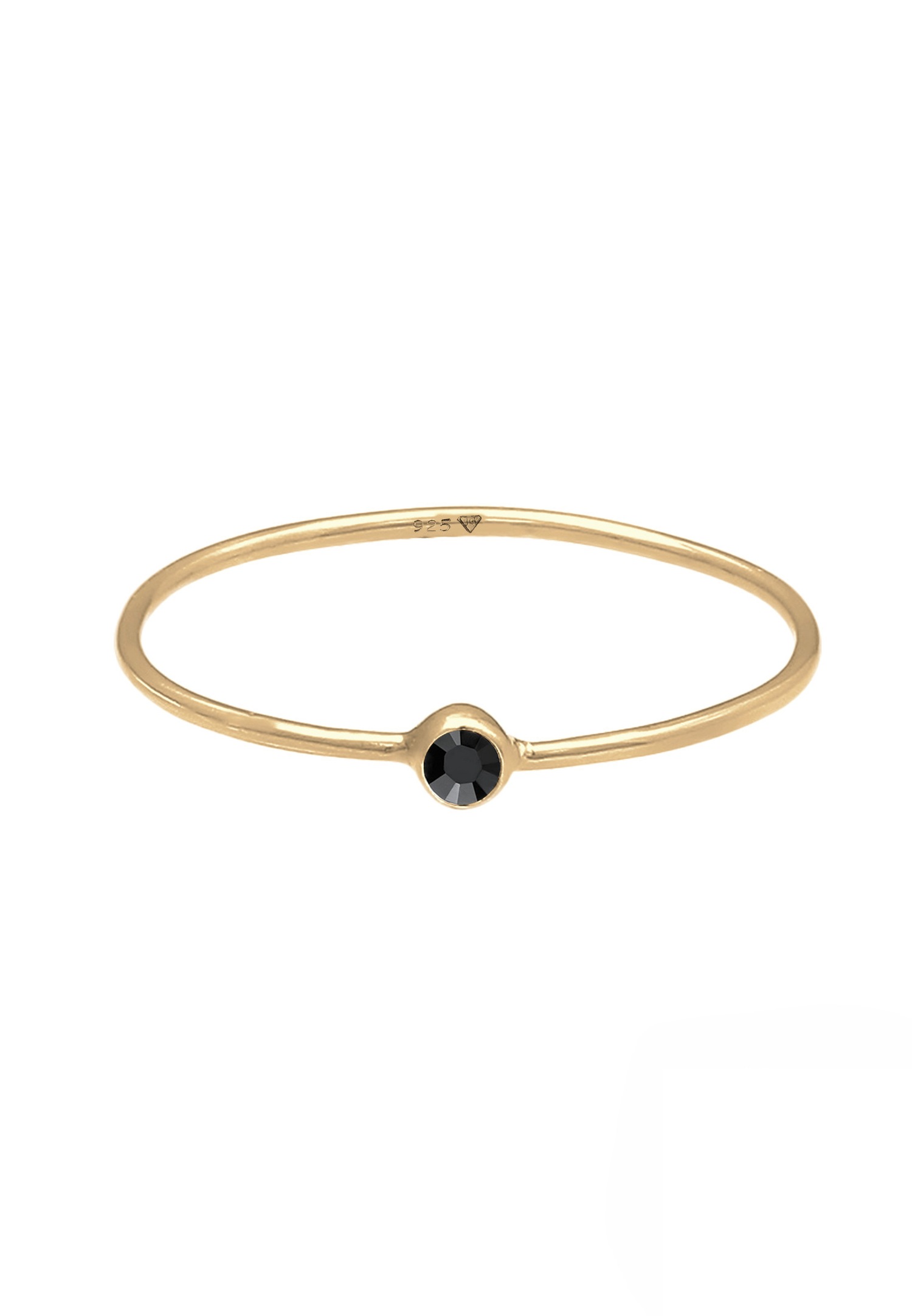 Elli Femmes Empilage Minimaliste Filigrane avec Cristal en Argent Sterling 925