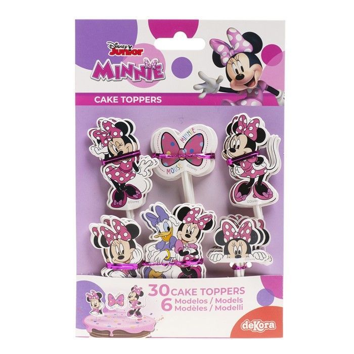 16 Decorações para Topo de Bolo da Minnie Mouse