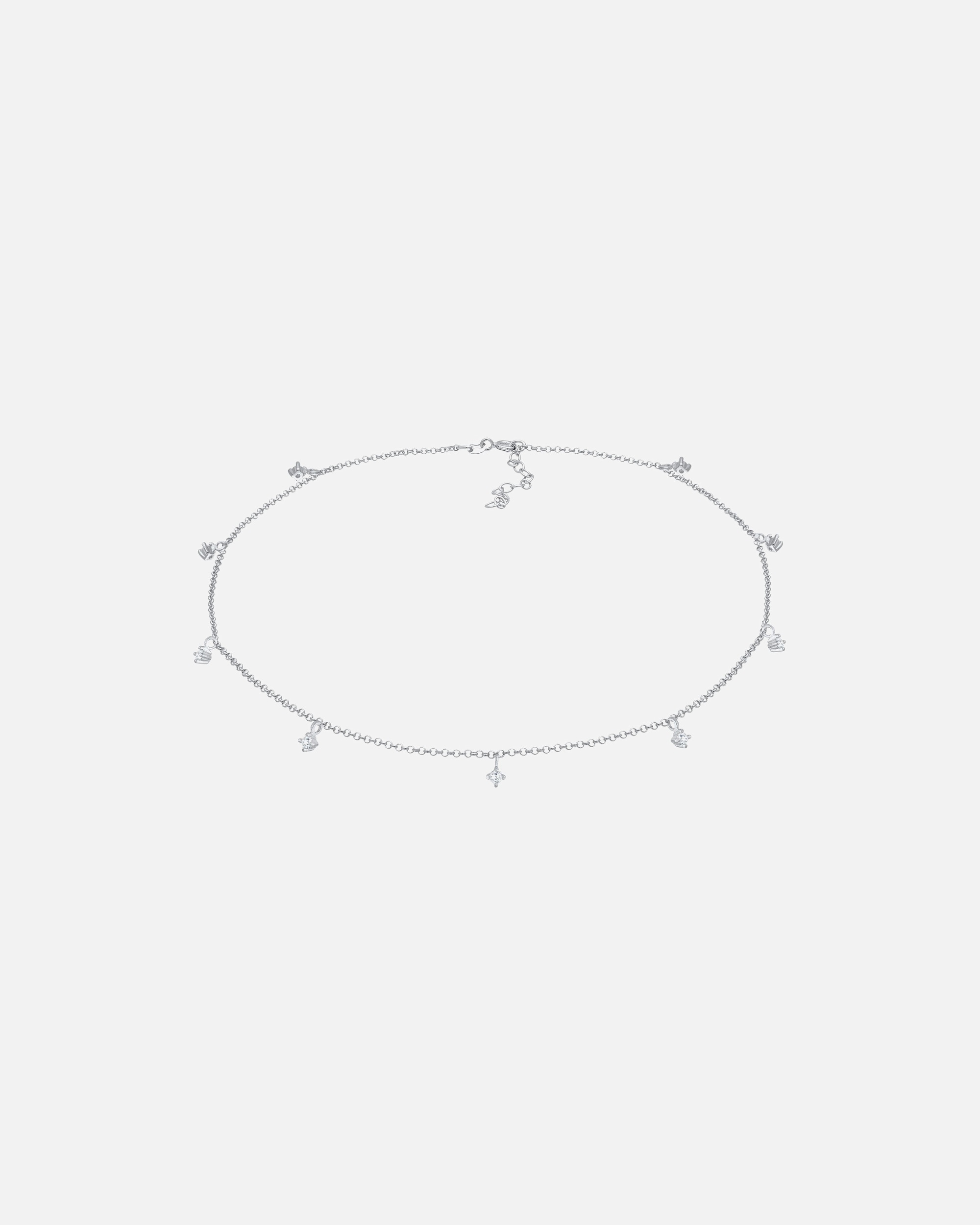 Elli Femmes Choker Solitaire étincelant avec Cristaux de zirconium en Argent Sterling 925