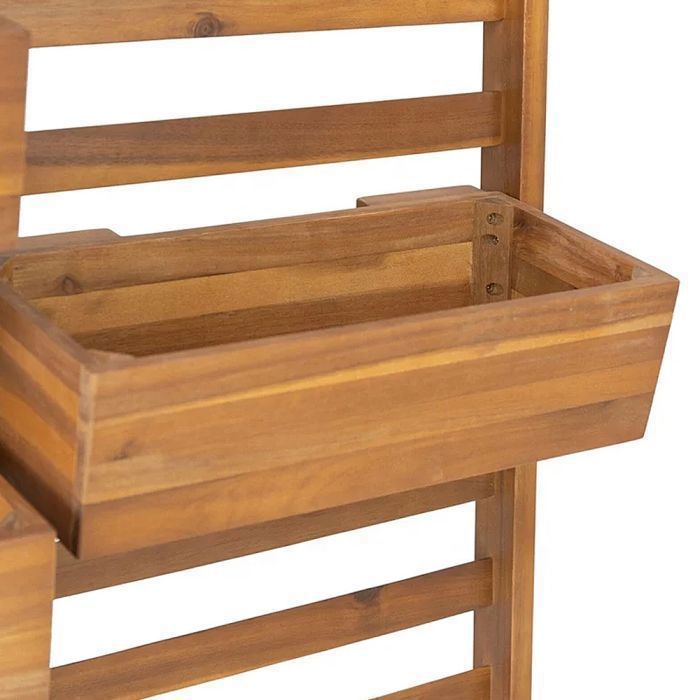 Plate-bande à 3 niveaux - Divit PB3 - Bois marron - 100x43x153 cm - Carré potager surélevé