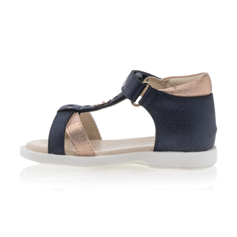  Sandalias/zapatos abiertos para bebé niña, color azul.