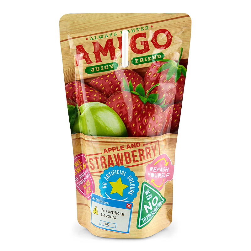 Amigo Fruktdryck 8x200 ml Amigo jordgubbe
