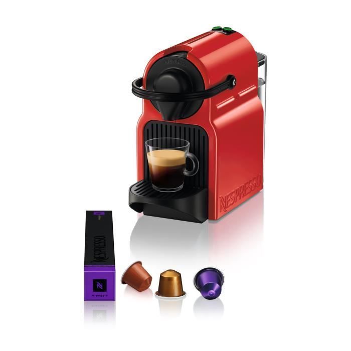 Macchina da caffè a capsule KRUPS Nespresso Inissia, pressione 19 bar, spegnimento automatico, rossa, YY1531FD