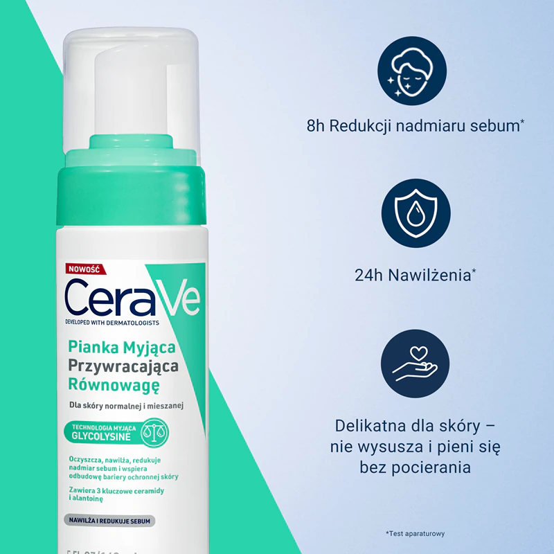 CeraVe Sabonete Facial Espuma de Limpeza Equilibrante para pele normal a mista