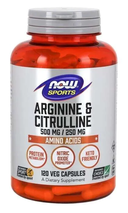 Now Foods Arginine & Citruline, 120 Kapsułek